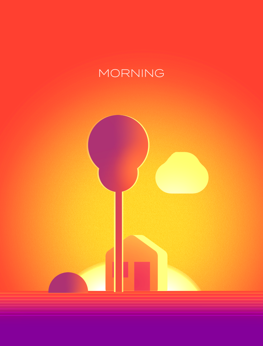 Morning ☀️ ambiance house illustration light lighting littlecloud littlething lumière mood morning smallthing sunlight sunshine tinyhouse