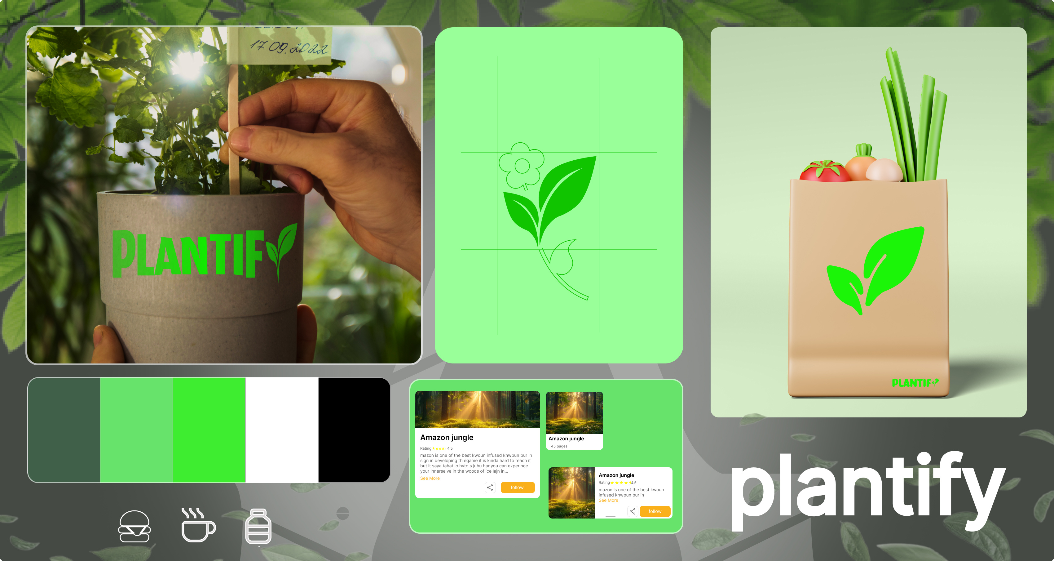 plantify - Brand identity appdesign designsystem figmadesign uiuxdesign