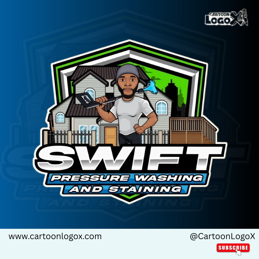 Custom Mascot Logo for Pressure Washing Brand | CartoonLogoX branding business brand identity cartoonlogox creative logo custom branding design for business dribbble shot graphic design graphic designer illustration logo logo logo design inspiration mascot logo design modern mascot pressure washing logo service brand