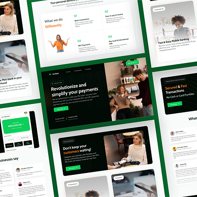 Zendpay Landing page clean design figma fintech landing page ui