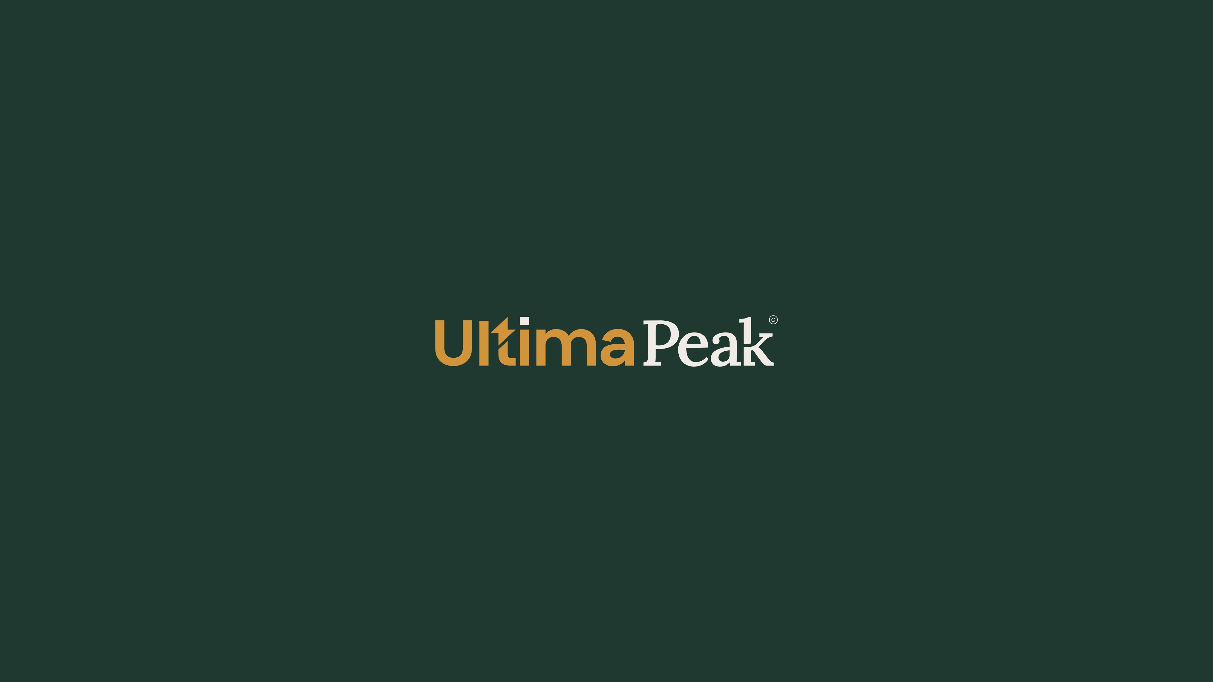 Ultima Peak - Visual Identity brand brand identity branding design graphic design icon illustrator lightning logo logo design logomark minimalist modern number one peak timeless vector visual identity