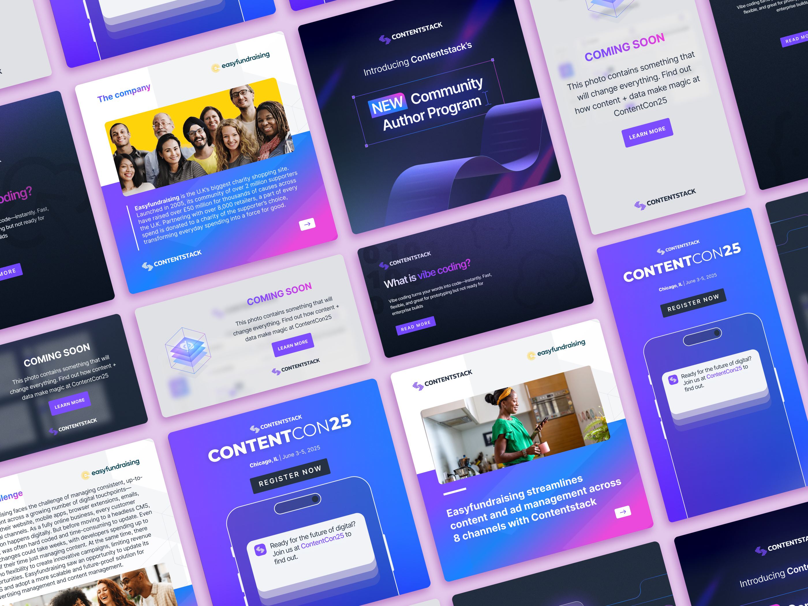 Contentstack Social Media Design ad design design inspiration figma graphic design instagram carousel instagram graphics saas saas graphics social graphics social media social media ad design tech design tech digital graphics tech social ads tech social graphics visual design