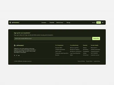 Navigation & Footer Design 🏠 architecture component design dutch footer frontend marketplace navigation platform realestate responsive ui ux webapp webdesign
