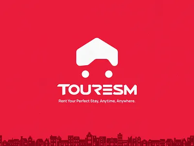 Touresm logo apartment branding building camp camping car car rent garden house house rent key large logo luxury rent touresm touresm logo tourism travel