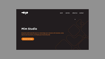 Mim Studio Website Design: Business landing page home page UI adobe adobe xd animation design graphic design icongraphy landing ui uiux design ux web design website xd