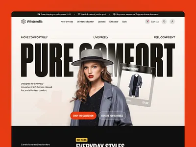 E-commerce Hero Section UI - Website Design & UX/UI | Figma ecommerce ecommerce hero section ecommerce website fashion ecommerce hero figma header hero section design homepage design landing page minimalist hero design modern web design ui ui design ui ux ui ux design ux design web design web designer website design website hero