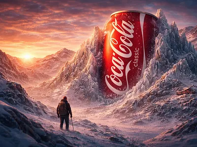 The last Hope Coca-Cola Advertisement Design Idea ad campaign beverage ads branding coca cola coke ads cola branding commercial design concept art creative ads digital art graphic design marketing visuals photo manipulation photoshop poster design product advertising product manipulation retouching surreal design visual compositing