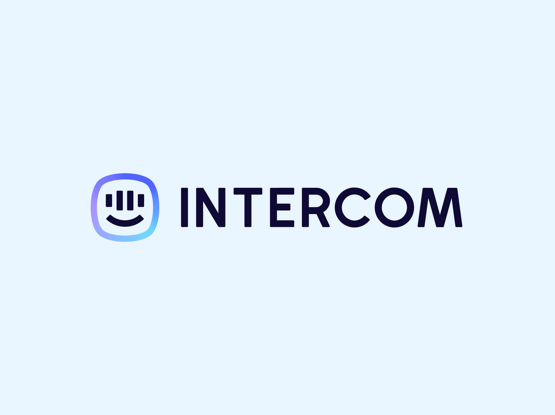 Intercom ai logo artificial intelligence branding character chatbot chatbot logo identity logo logo design mark mascot modern modern logo robot symbol tech logo