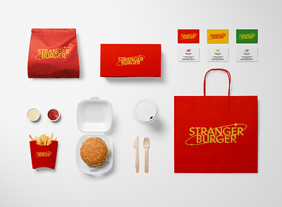 Stranger Burger Branding branding designer graphic graphic design logo
