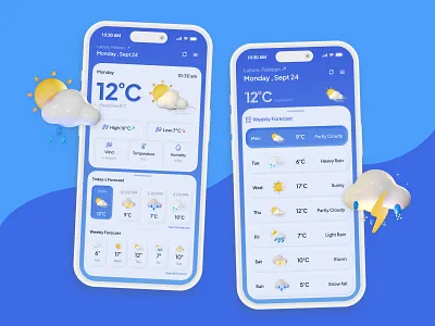 Weather App UI - ZeePalm branding mobile app mobile app design ui uiux design weatherapp ui zeepalm