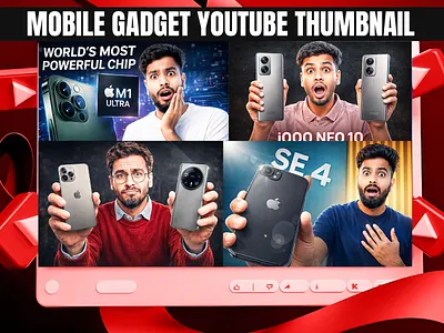 Mobile Gadget Youtube Thumbnail Design graphic design