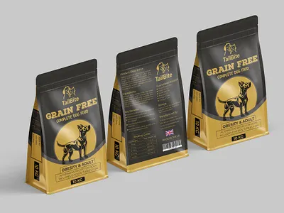 Dog Food Pouch Packaging & Branding Design branding design dog food dog food packaging graphic design label design packaging design pet food pet food packaging pouch bag pouch design pouch packaging product label product packaging