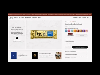 David | Concept #1 header pdp protein shopify ui ux web design website website design