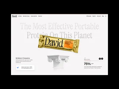 David | Concept #1 homepage protein shopify ui ux web design website website design