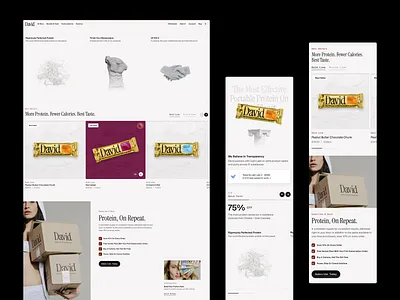 David | Concept #1 header homepage pdp protein shopify ui ux web design website website design