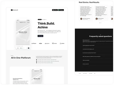 App Landing page - Xperience UI app contact design form inspiration landing page product ui web xperience