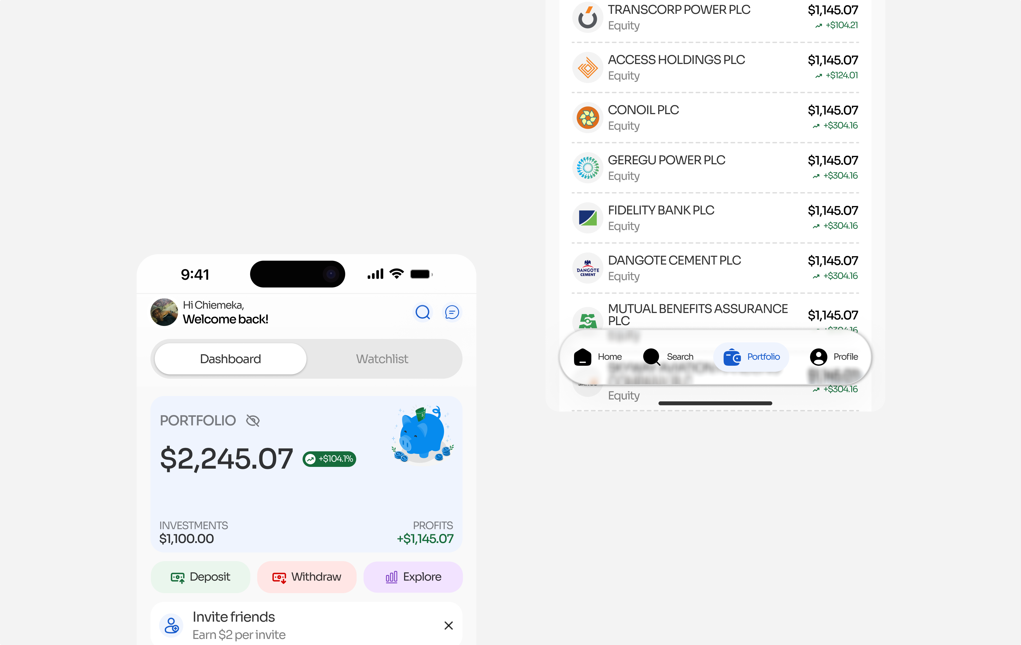 Stocks Mobile App Design app assets branding design illustration investment management portfolio portfolio dashboard stocks trading ui ux vector watchlist