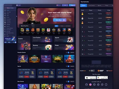 iGaming Site design graphic design ui ux
