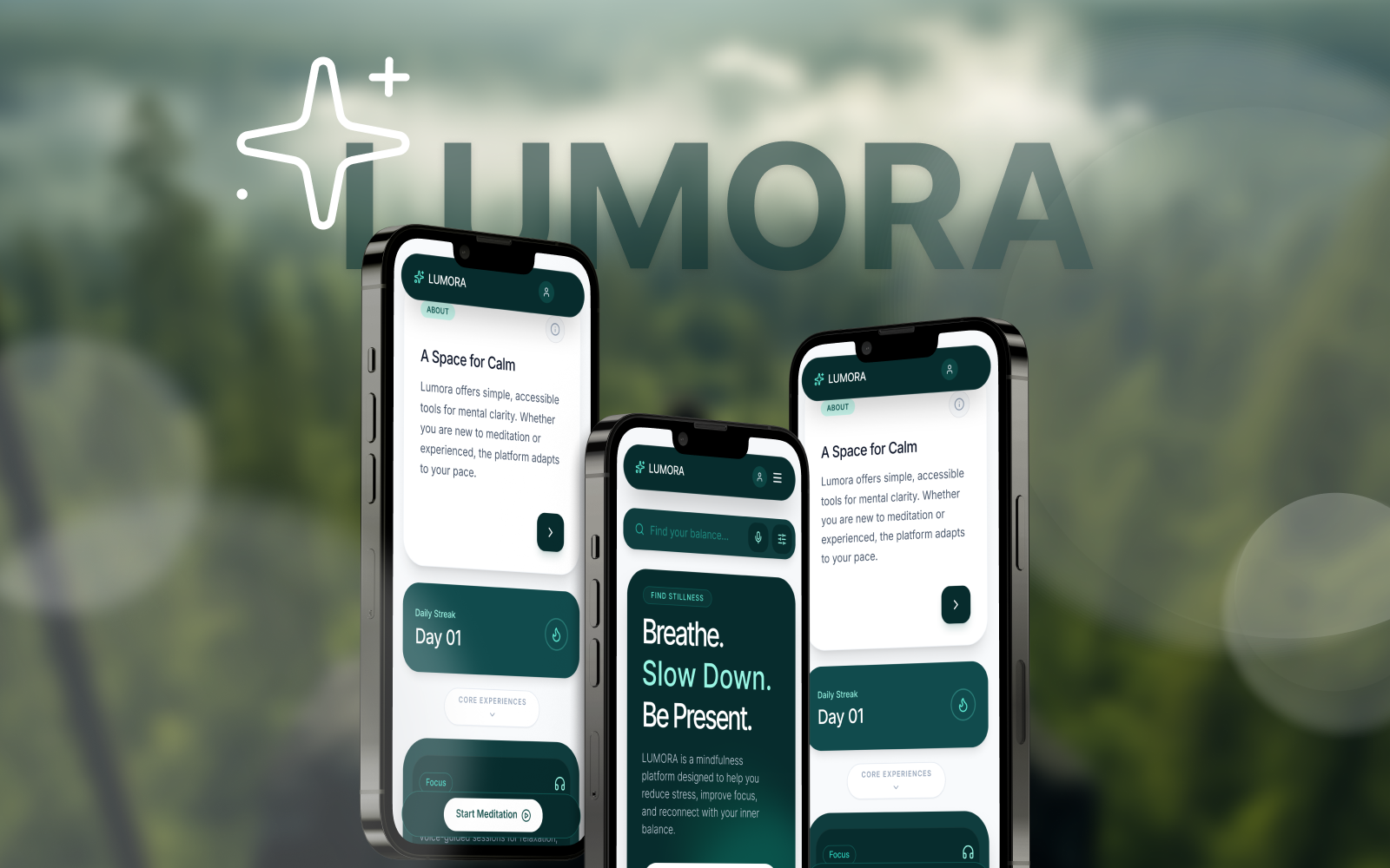 LUMORA | WEBSITE | Meditation branding design graphic design logo meditation ui ux website