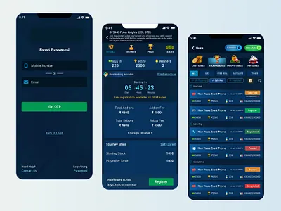 Poker App app design typography ui ux