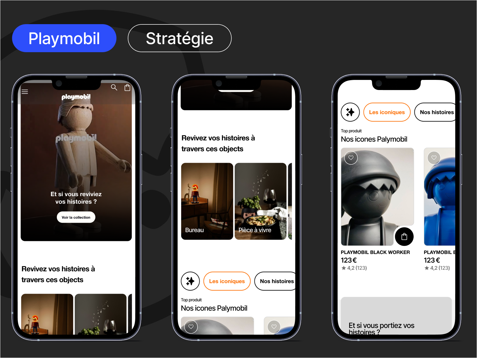 Pitch Deck - Stratégie de Repositionnement - Playmobil branding company strategy redesign strategy ux