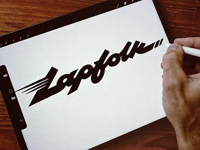 Lapfolk : custom lettering authentic blogger bold branding calligraphy cars custom flow identity lettering logo logomaker process procreate script signature sporty standout type unique