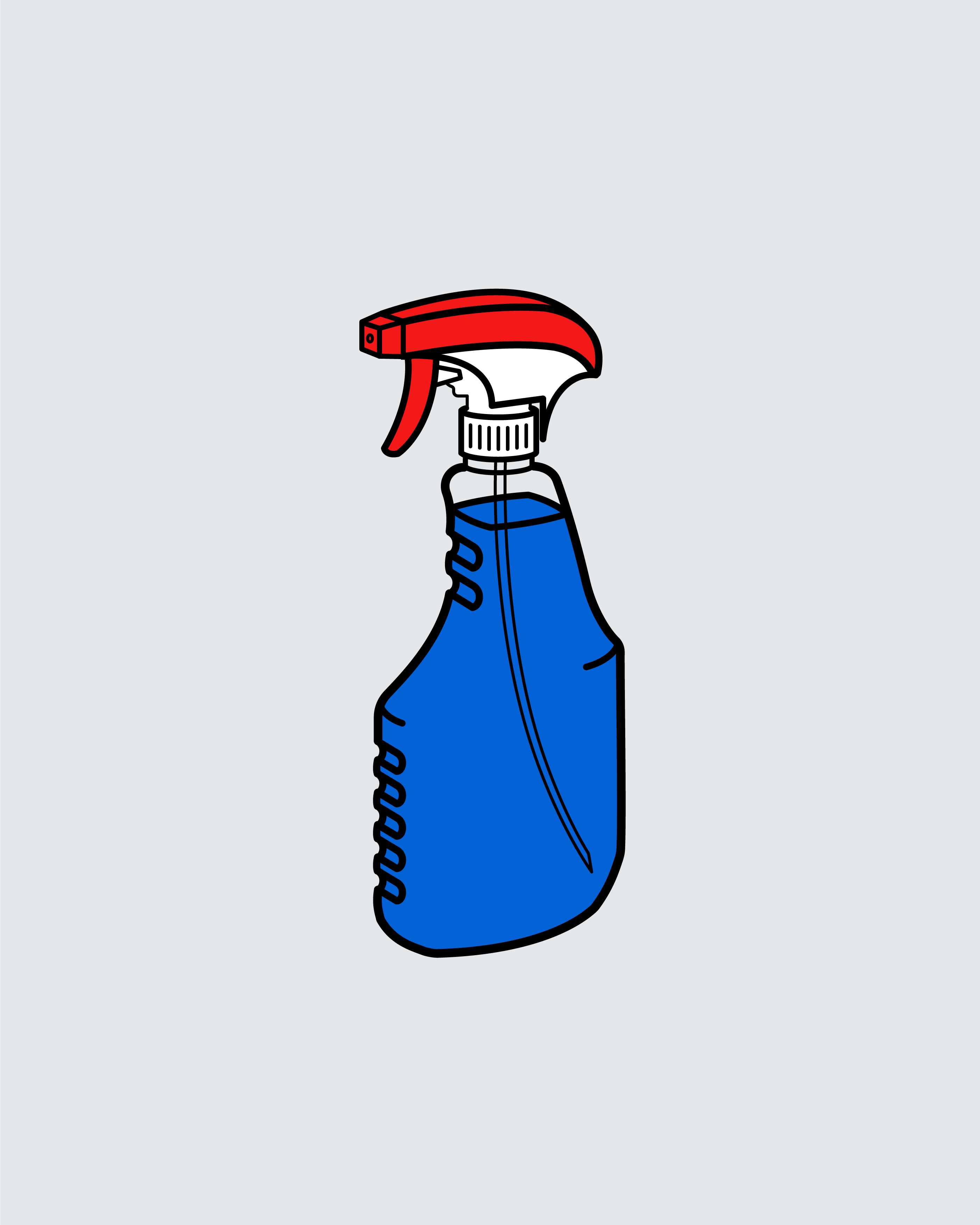 Windex - Vector Illustration blue cleaner illustration line art minimalistic new memphis plastic red vector white