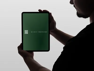 Hands-on interaction between a human and iPad Pro animation brand branding community creative design digital hands holding human interact interaction interface minimal mockup showcase template ui user interface ux