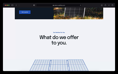 Solaris — Solar Company Site design interactions modern scroll interaction solar solar website ui uiux web design webflow website design while scrolling