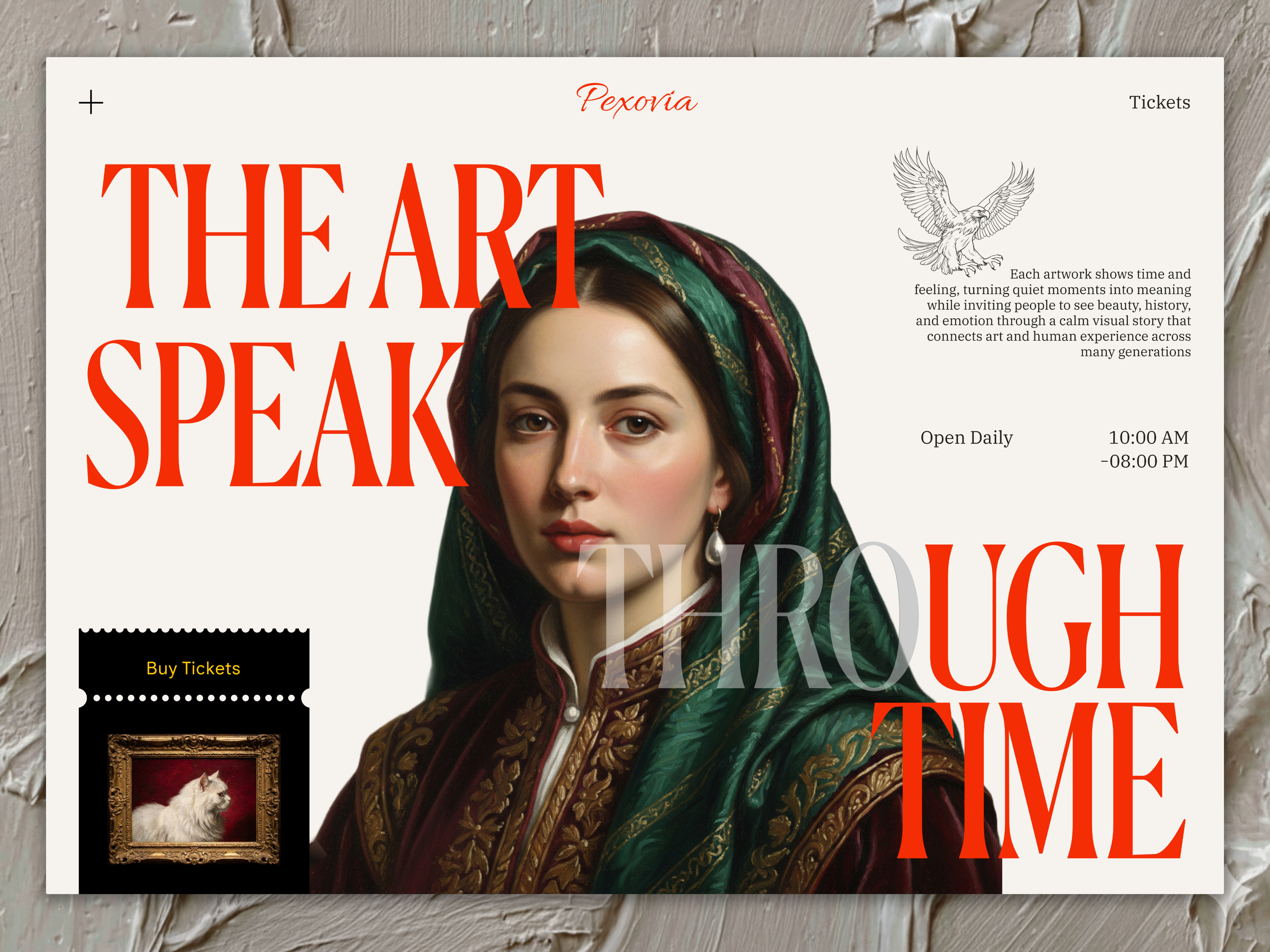 Art Gallery Website UI – Editorial Landing Page Design art direction art gallery branding concept design creative website dribbble shot editorial design exhibition hero section landing page minimal design modern ui museum website portfolio website typography ui design ux design visual design web ui website design