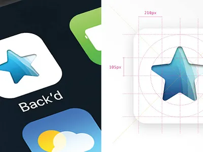 Back'd Mobile App Icon branding identity logo mobile