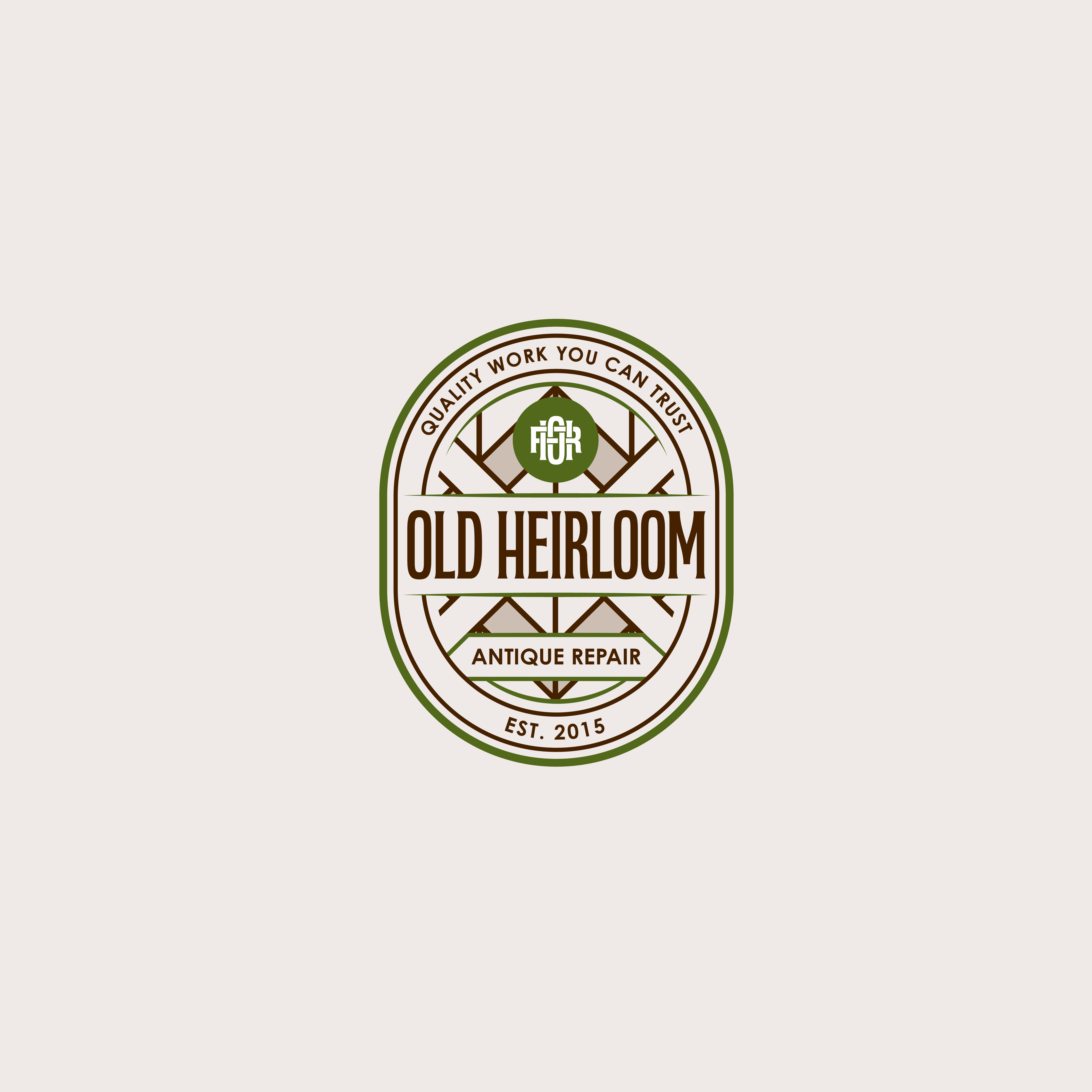 Old Heirloom Logo antique art direction badge logo branding design graphic design hirejrd logo logo design retro vintage