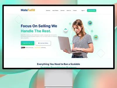 Dropshipping Website Home Page Design animation app branding design ecommerce figma graphic design home page ui design illustration landing page ui design logo motion graphics ui ui ux design ux
