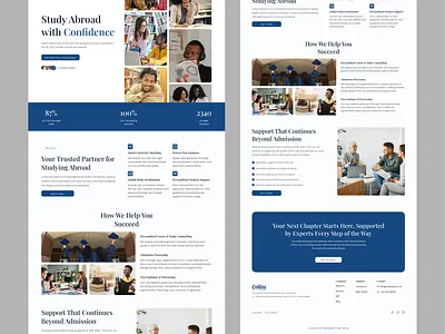Collins Education Landing Page landing page landing page ui study abroad ui uiux uiux design ux