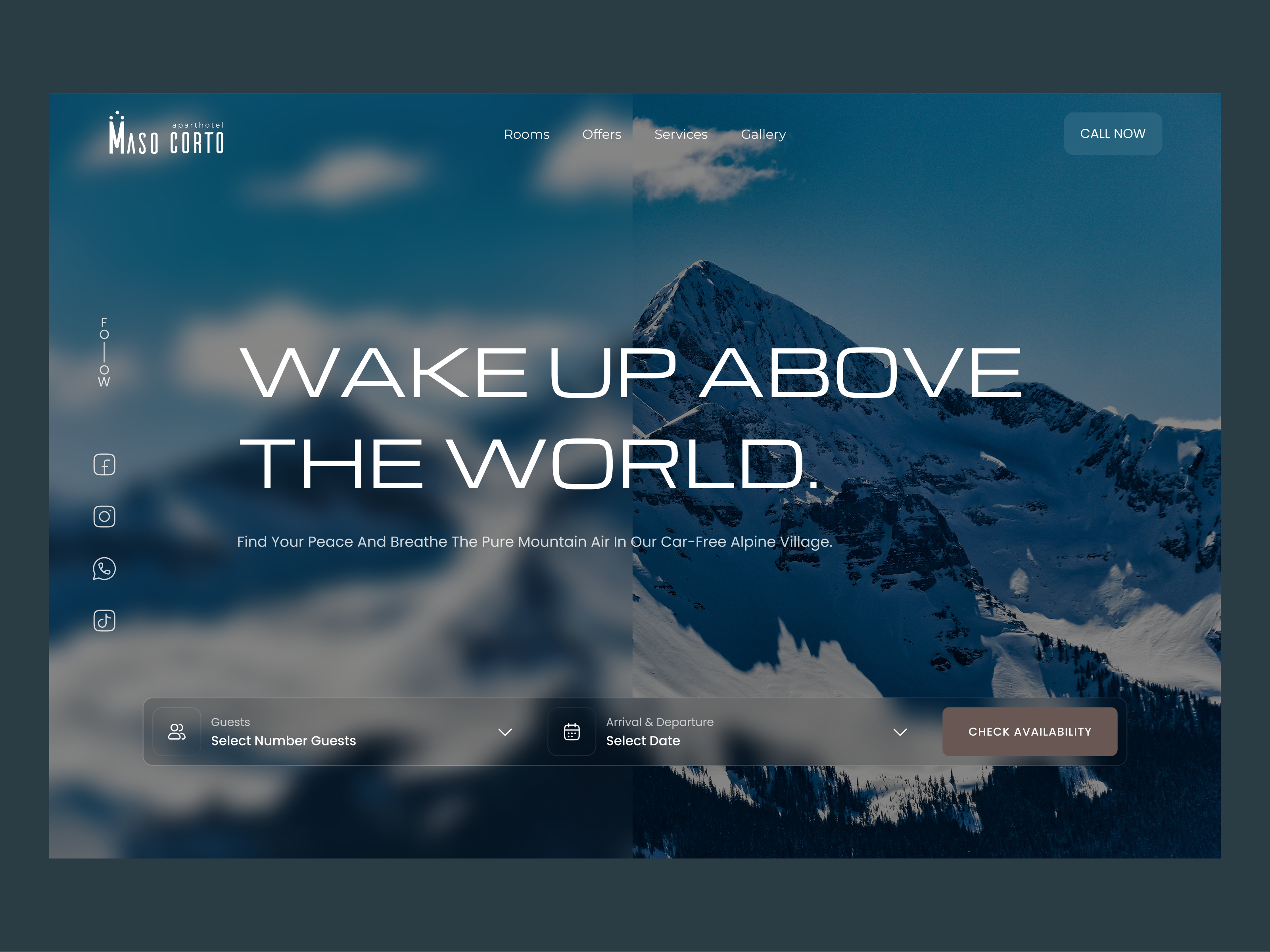Example of Luxury aparthotel website design ✨