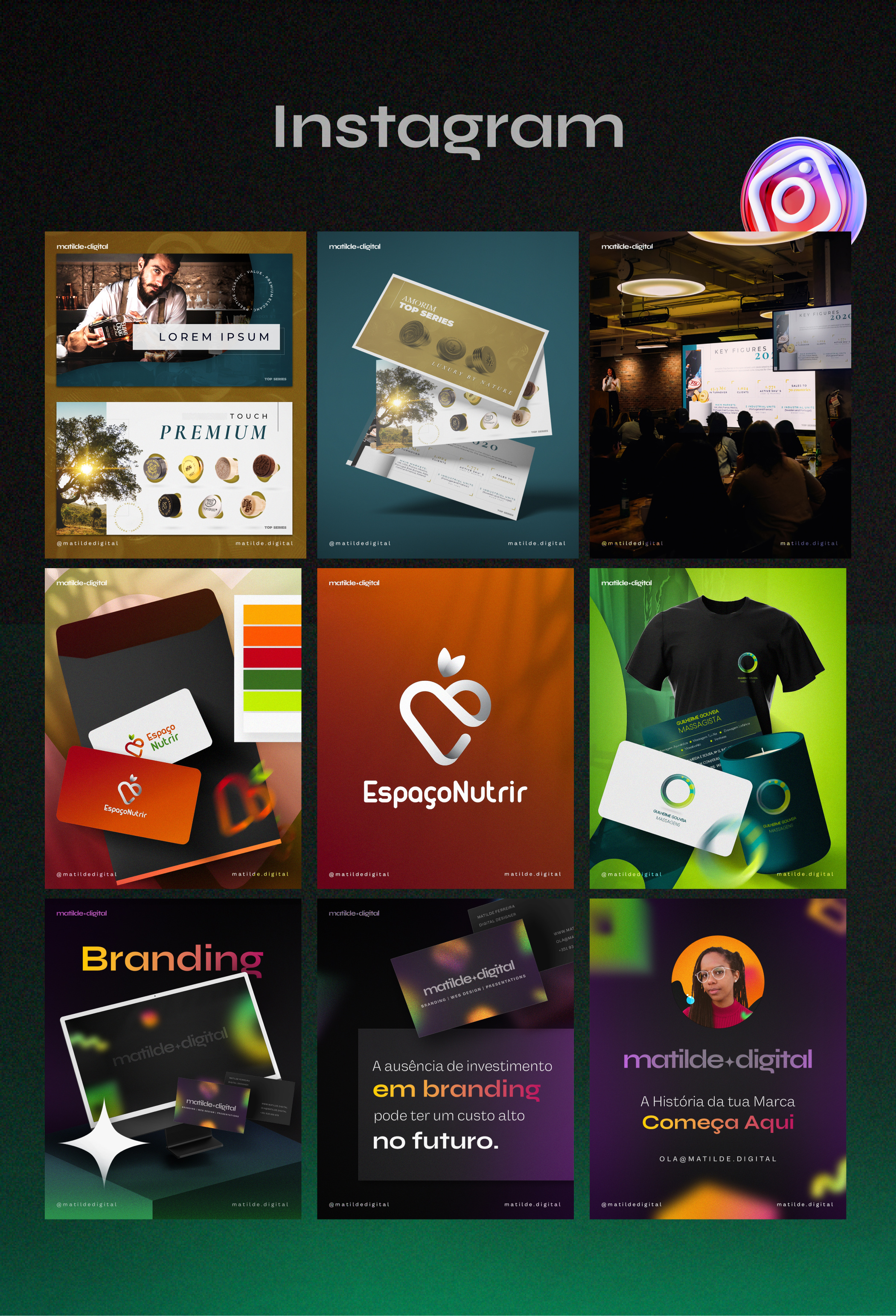 Matilde Digital - Instagram Posts 3d @matildedigital branding graphic design instagram designer logo matilde digital motion graphics social media ui