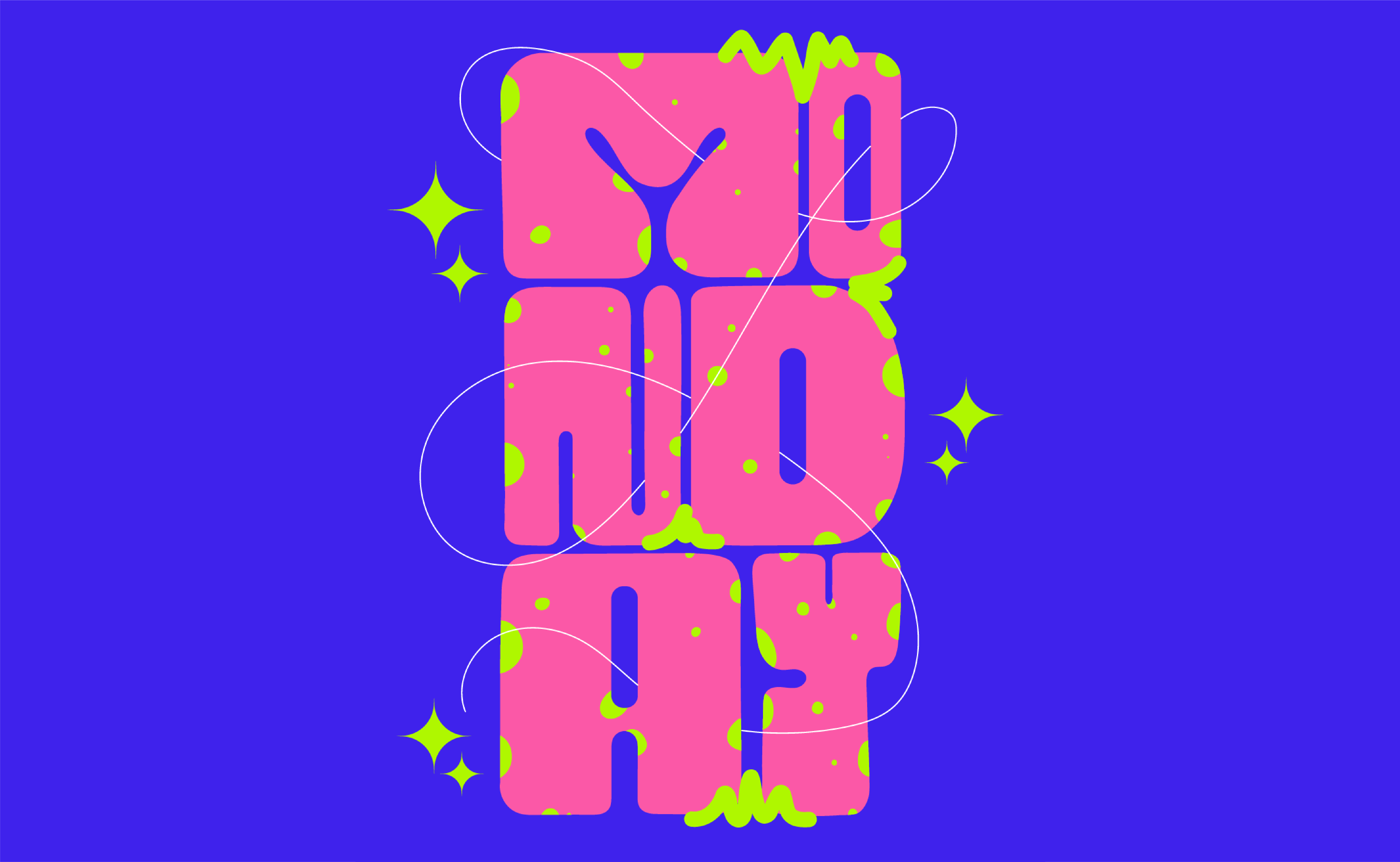 MONDAY graphic design hand lettering illustration lettering monday poster poster design type type design