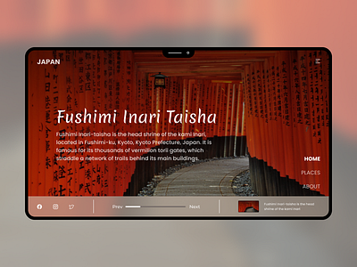 Japan tourism - Landing page UI design branding daily ui daily ui challenge design design contests design trends glassmorphism graphic design japan japan design landing page landing page ui logo responsive design tourism design tourism landing page ui ui challenge ui design web design