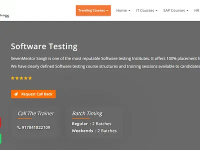 Software Testing Course in Sangli | SevenMentor classes course graphic design training ui