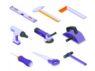 Construction Tools Isometric Icons – Part 2 cartooning construction construction icon construction tools free download freebie icon set icons download illustration illustrator isometric icon vector vector design vector download