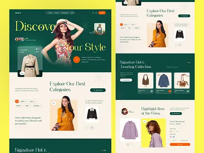 Fashion Store Homepage - UI/UX Design & Website Redesign | Figma clothing store custom website ecommerce website fashion fashion ui figma graphic design homepage redesign landing page luxury mockup modern ui ui design ux web design website website redesign woocommerce wordpress