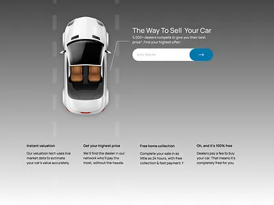 Car Seller Hero hero section ui ux