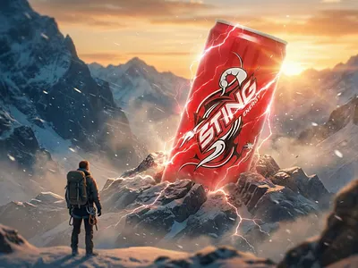 Sting Energy Drink | Bold Conceptual Ad advertisingdesign bolddesign branddesign brandingconcept conceptualart creativead creativegraphics digitalart dynamicdesign energyboost energyconcept eyecatching graphicdesign marketingart motiongraphics productadvertising promoart stingenergy visualmanipulation visualstorytelling