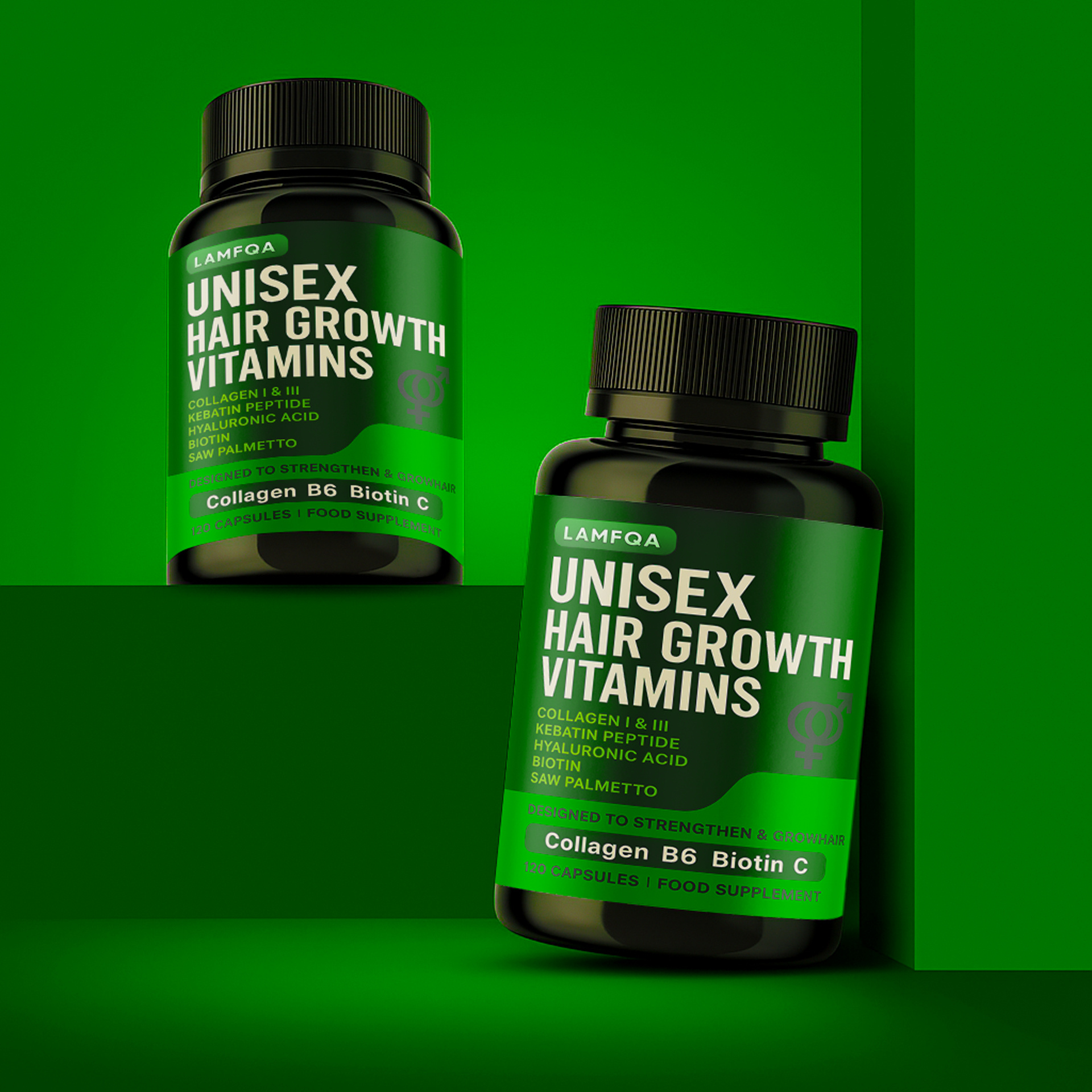 Hair Growth Supplement Label & Packaging Design bottle design bottle label bottle label design food label food label design food packaging food packaging design hair oil design hair oil label hair oil label design jar design jar label design label label design packaging packaging design product label supplement design supplement label design vitamin design