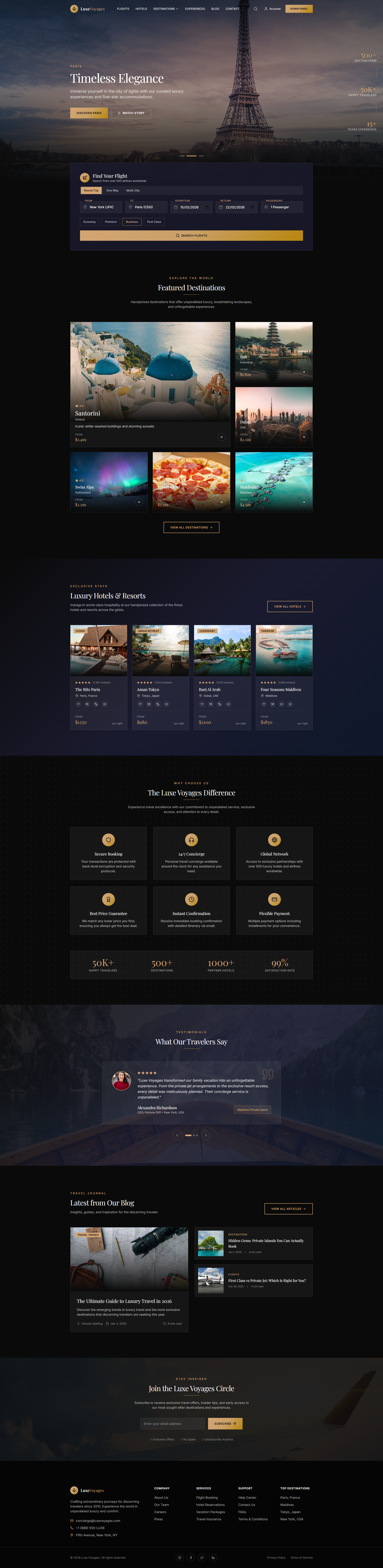 Luxury Travel Website UI/UX Design booking platform clean design dark ui dashboard design frontend design high end design landing page design luxury website minimal ui modern website premium ui product design react website responsive design saas ui travel platform travel website ui ux design web design website concept