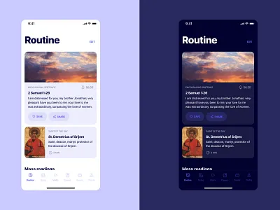 Meditation & Spirituality App android app design dark mode ios light mode meditation app mindfulness mobile mobile app mobile app design mobile ui mobile ux prayer app product design routine spirituality ui user interface ux wellness