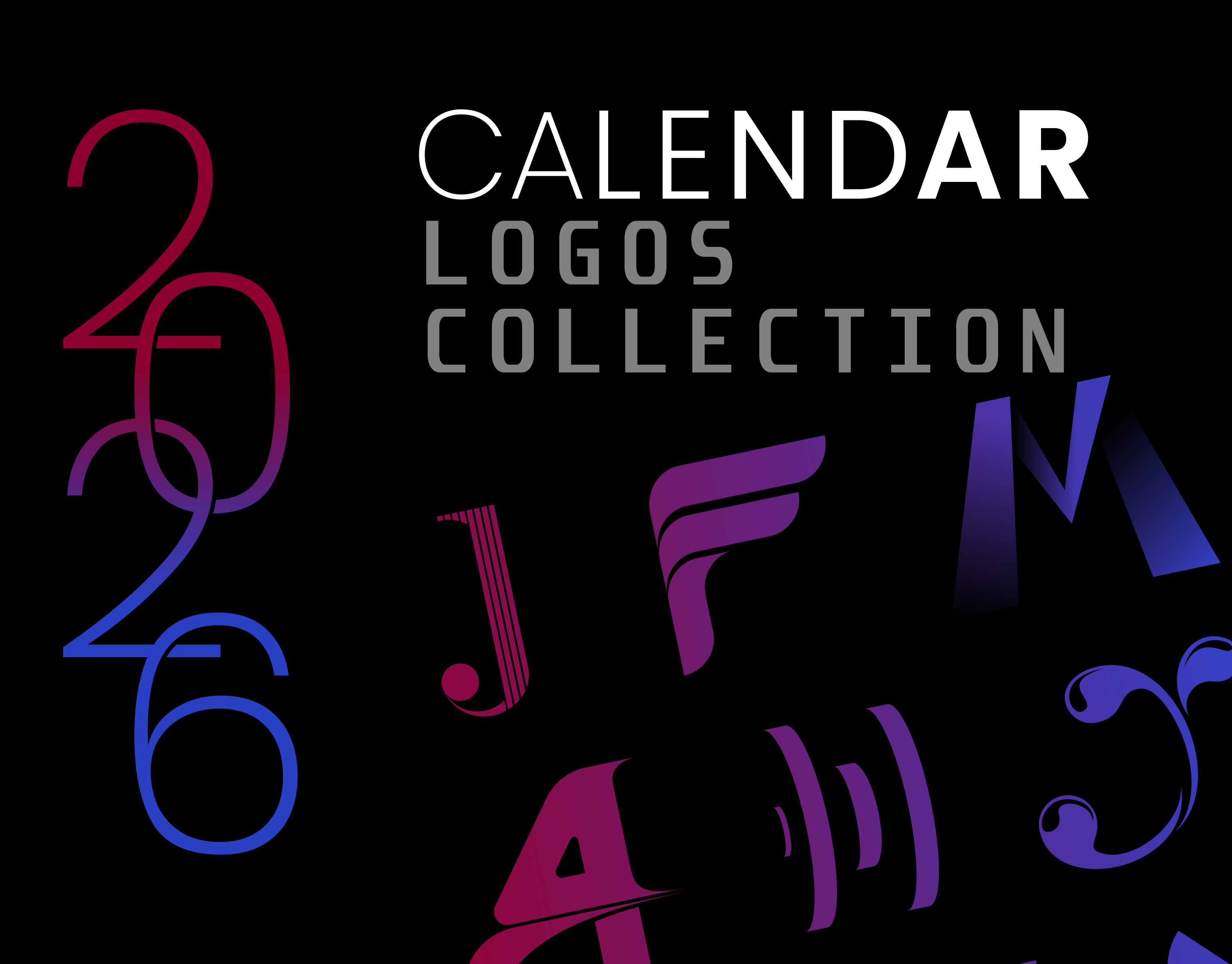 2026 Calendar Logos Collection art brand design branding design graphic design logo logo design logotype monogram symbols vector