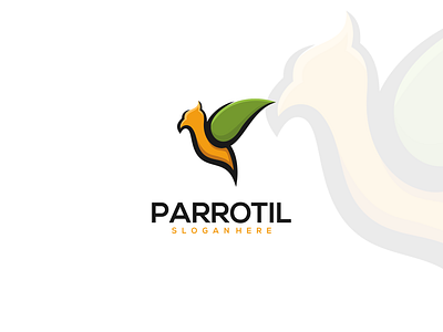 Parotil Logo bird branding clean cute design graphic design illustration line logo mascot minimal modern parrot simple vector