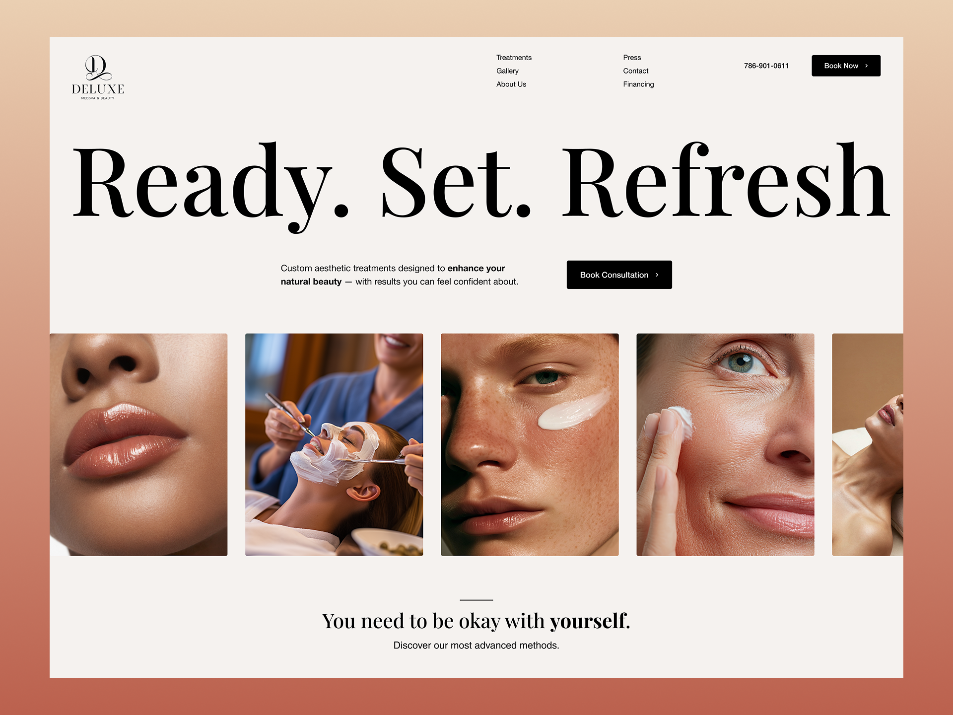 Example of Deluxe Med Spa — Luxury Beauty Website