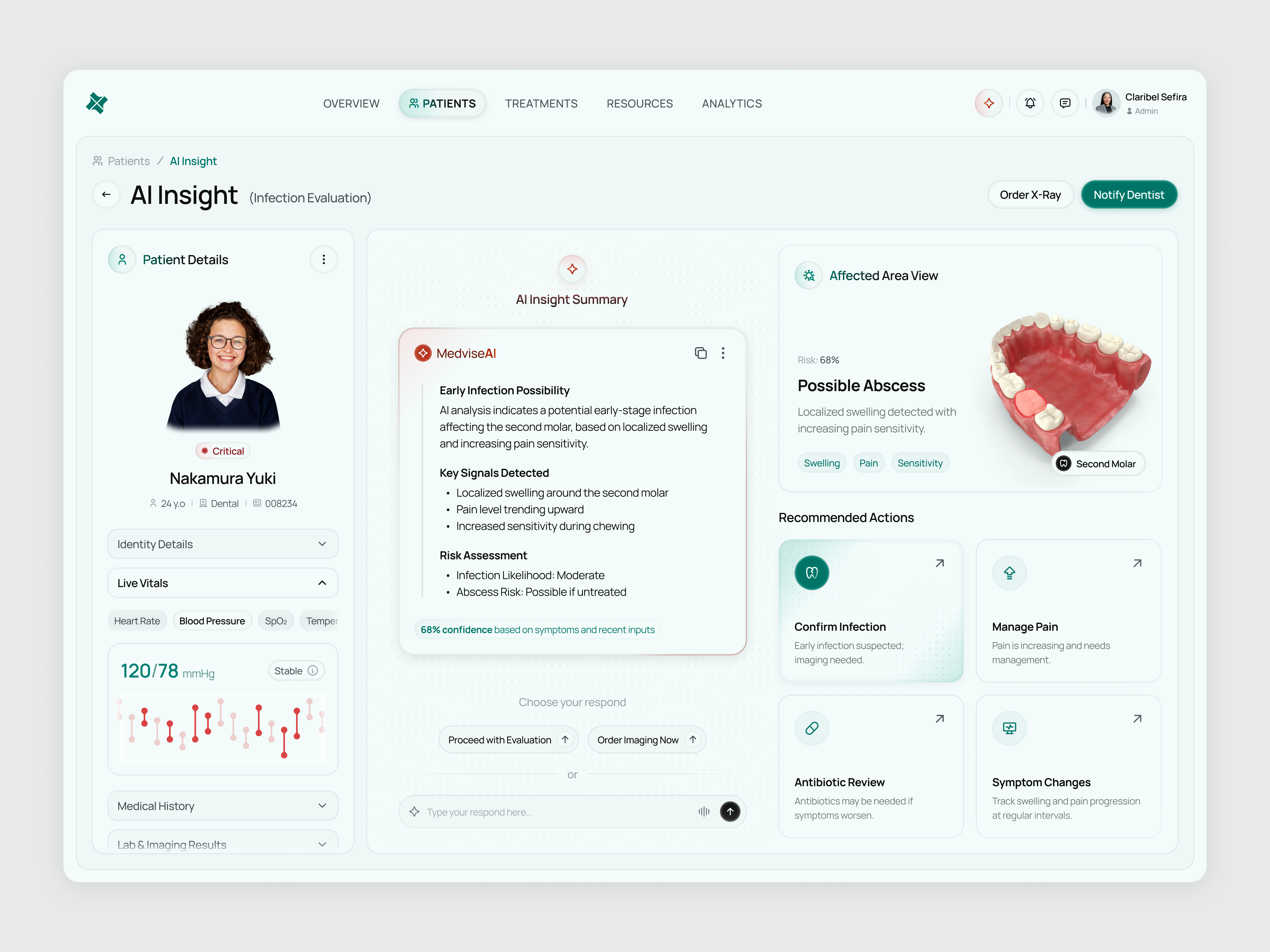 Healthcare Patient Dashboard AI Insight ai ai assistant ai assistant dashboard ai insight dashboard design healthcare healthcare dashboard healthcare monitoring medical checkup medical dashboard minimal modern patient monitoring tracker medical ui ui design ux design website